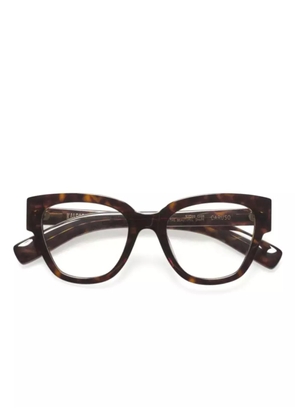 Kaleos Caruso 5 square-frame glasses - Brown
