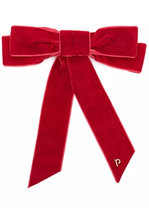 Parlor velvet hair clip - Red
