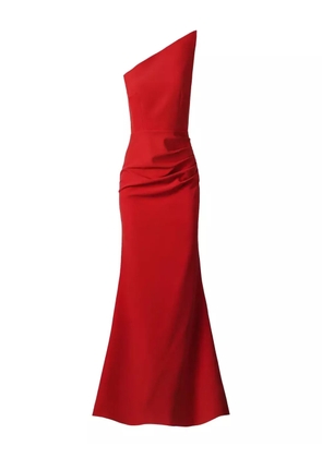 MOOS STUDIO asymmetric-neck maxi dress - Red