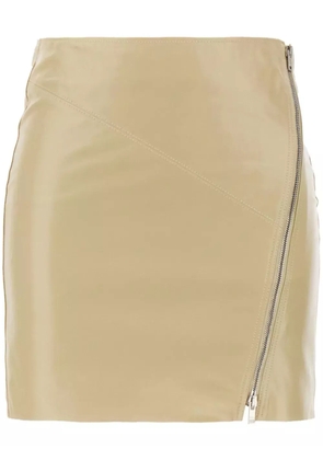 ISABEL MARANT Jeanne leather skirt - Neutrals