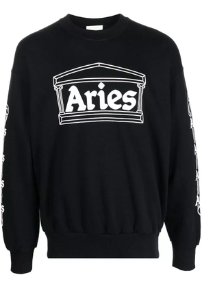Aries logo-print long-sleeve top - Black