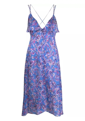 ISABEL MARANT Presly floral-print midi dress - Blue