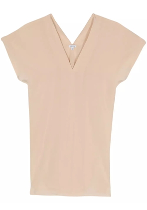 ASPESI V-neck crepe silk blouse - Neutrals