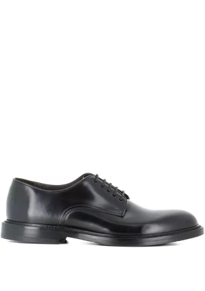 Green George leather derby shoes - Black