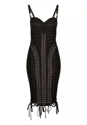 Dolce & Gabbana KIM DOLCE&GABBANA eyelet-detail midi dress - Black