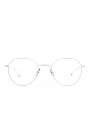 Thom Browne Eyewear titanium round glasses - White