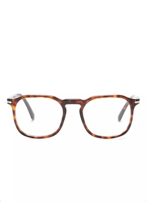 Persol tortoiseshell rectangle-frame glasses - Brown