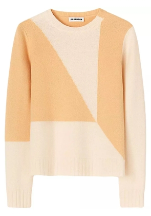 Jil Sander colour-block print knit jumper - Orange