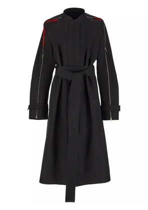 Ferragamo zip-detail belted trench coat - Black