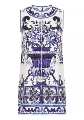 Dolce & Gabbana Majolica-print longline tank top - White