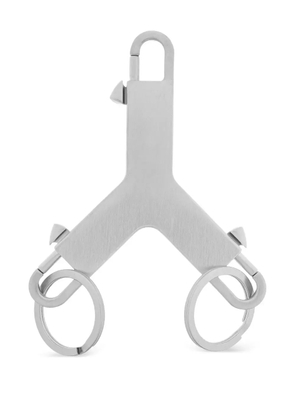 Rick Owens brushed keyring - Silver