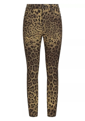 Dolce & Gabbana leopard-print skinny jeans - Neutrals