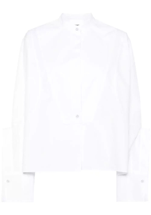 Jil Sander cropped cotton poplin shirt - White