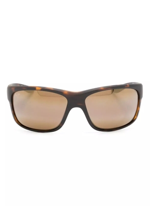 Maui Jim tortoiseshell rectangle-frame sunglasses - Brown