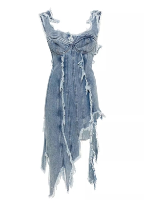 Natasha Zinko distressed denim minidress - Blue