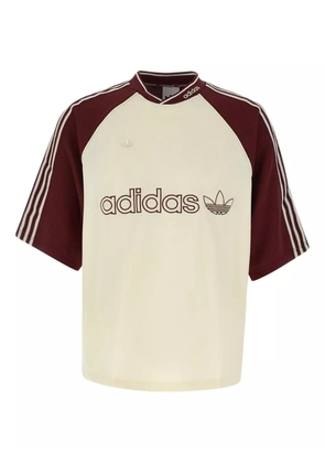 adidas raglan-sleeve logo-print t-shirt - Red
