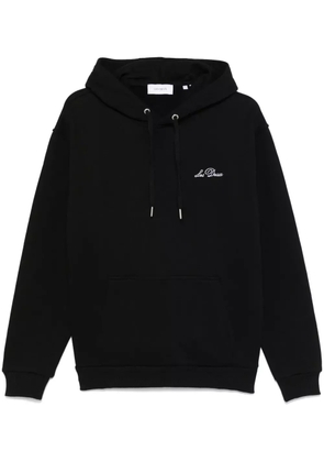 Les Deux logo-embroidered hoodie - Black