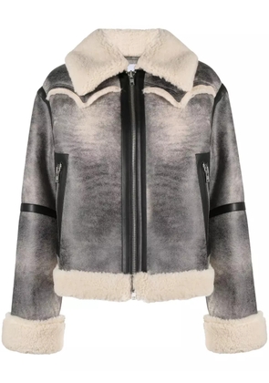 STAND STUDIO Lessie faux-shearling jacket - Grey