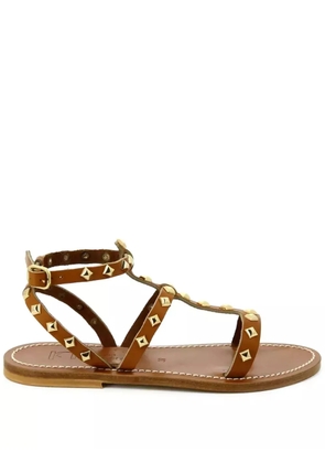K. Jacques Arelatepyr studded flat sandals - Brown
