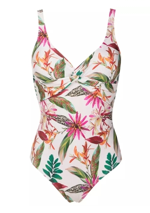 Lygia & Nanny Adriana floral-print swimsuit - White