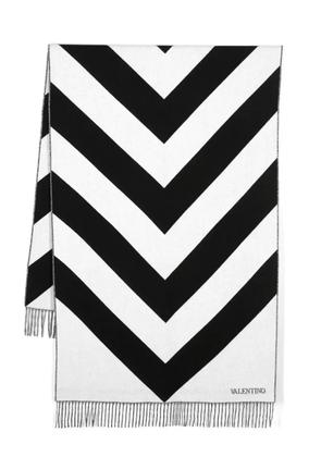 Valentino Garavani Strhype fringed scarf - White