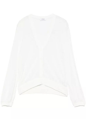 Akris Punto semi-sheer cardigan - White