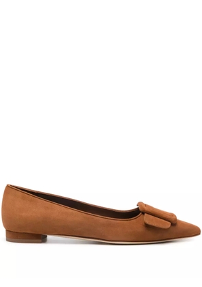 Manolo Blahnik Maysale flat pumps - Brown