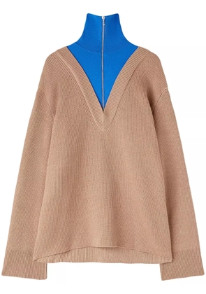 Jil Sander layered-design wool-blend jumper - Neutrals