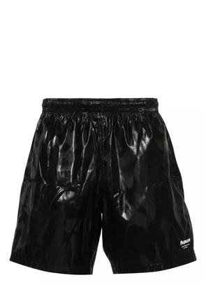 Alexander McQueen graffiti logo-print swim shorts - Black