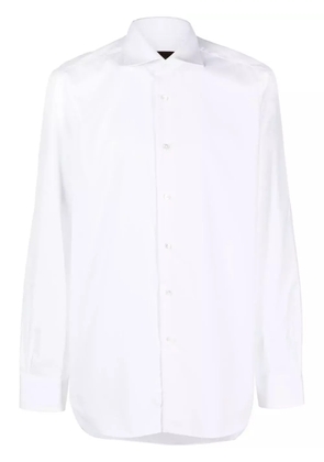 Barba cutaway-collar cotton shirt - White
