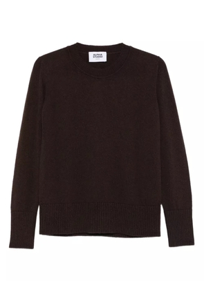 ALPHA STUDIO round-neck ribbed sweater - Brown
