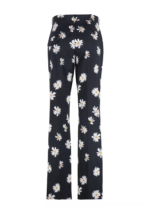 Moschino floral-print straight-leg trousers - Black