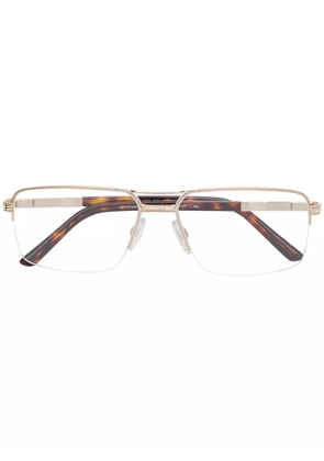 Cazal rectangular frame glasses - Gold