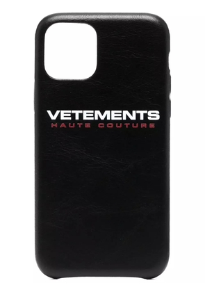 VETEMENTS logo-print iPhone 11 Pro - Black