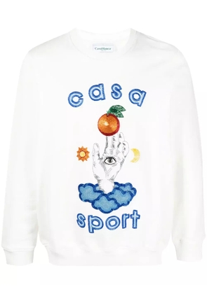 Casablanca Casa Talisman crew neck sweatshirt - White