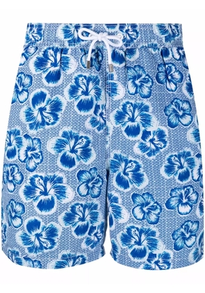 Hackett floral-print drawstring-waist swim shorts - Blue