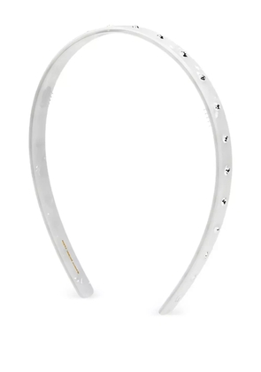 Maison Michel crystal-embellished headband - White