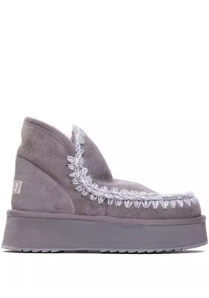 Mou braided-edge ankle boots - Grey