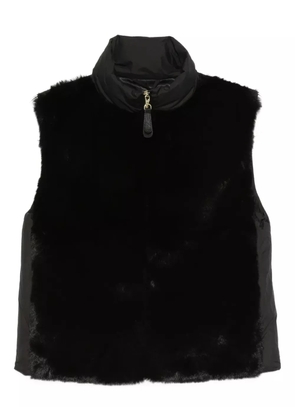 Max & Moi Dualita faux-fur sleeveless gilet - Black