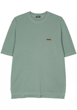Zegna stripe-detail T-shirt - Green