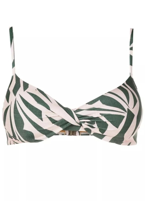 Lygia & Nanny Cassis graphic-print bikini top - Green