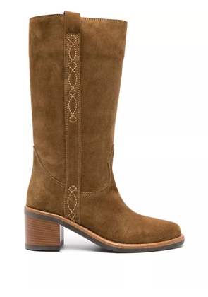 Ash 60mm suede leather boots - Brown