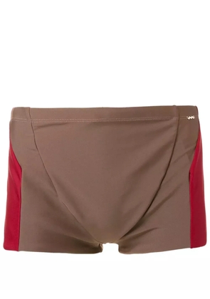 Amir Slama two-tone swimming trunks - Brown