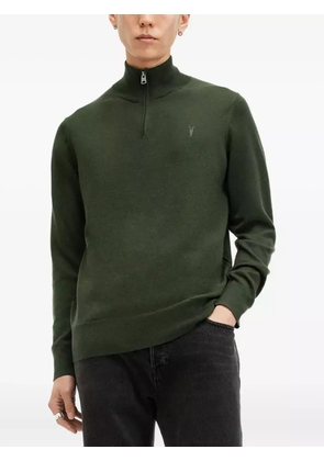 AllSaints high-neck zip-neck sweater - Green