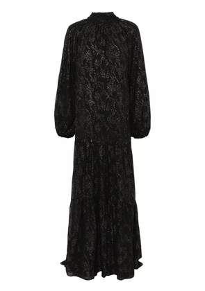NISSA glitter-detail maxi dress - Black