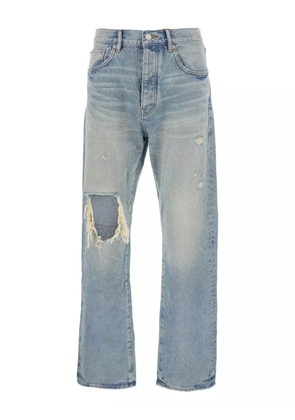 Purple Brand logo-patch ripped jeans - Blue