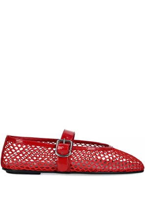 Jeffrey Campbell buckle-fastening mesh ballet flats - Red