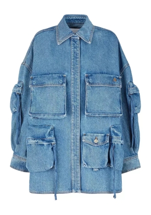 The Attico Fern denim coat - Blue