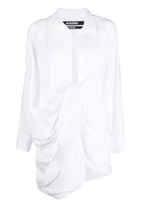 Jacquemus La Robe Bahia draped minidress - White