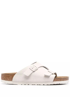 Birkenstock Zürich suede slip-on sandals - White